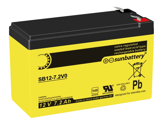 VdS accu, 12V, 7.2 Ah