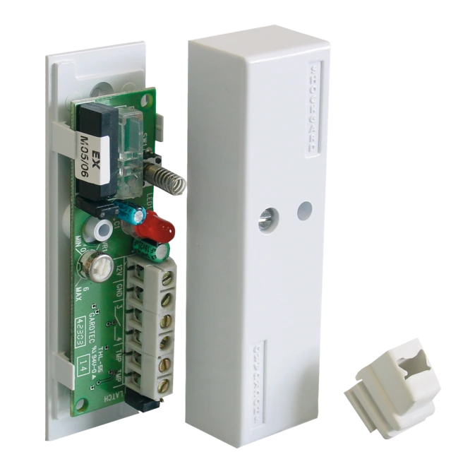 Capteur d’alarme sismique, blanch vue intérieure