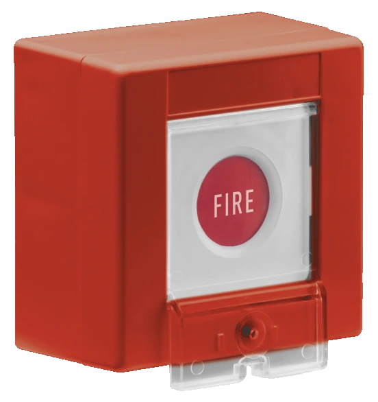 Bouton d‘incendie sans fil vue de la loi