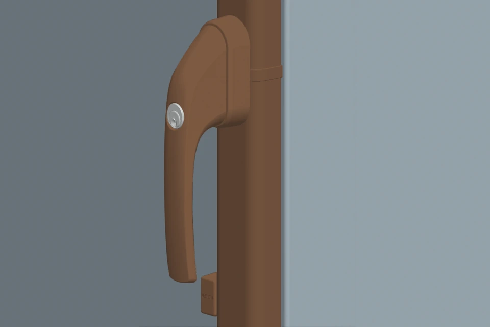 ULTIVEST crémone pour fenêtres sans fil FOS 550 E - AL0089 (marron)