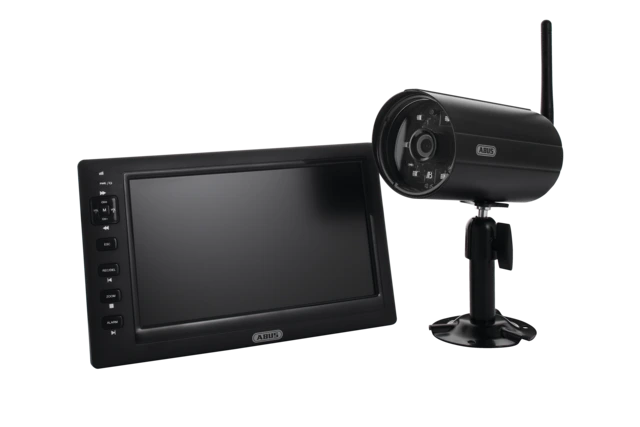 Kit de vidéosurveillance domestique 7'' vue frontale gauche