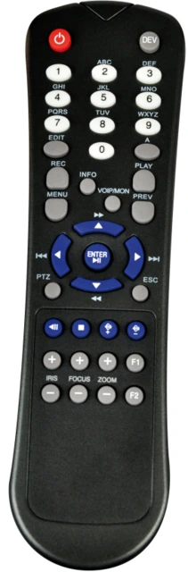 Remote Control for Video Recorder front view