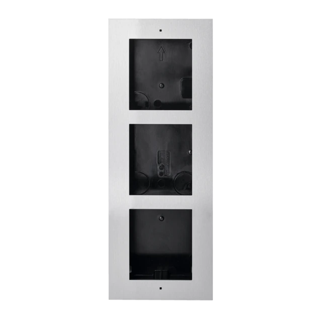 Cadre pour 3 modules encastrés (acier inoxydable)