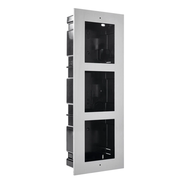 Cadre pour 3 modules encastrés (acier inoxydable)