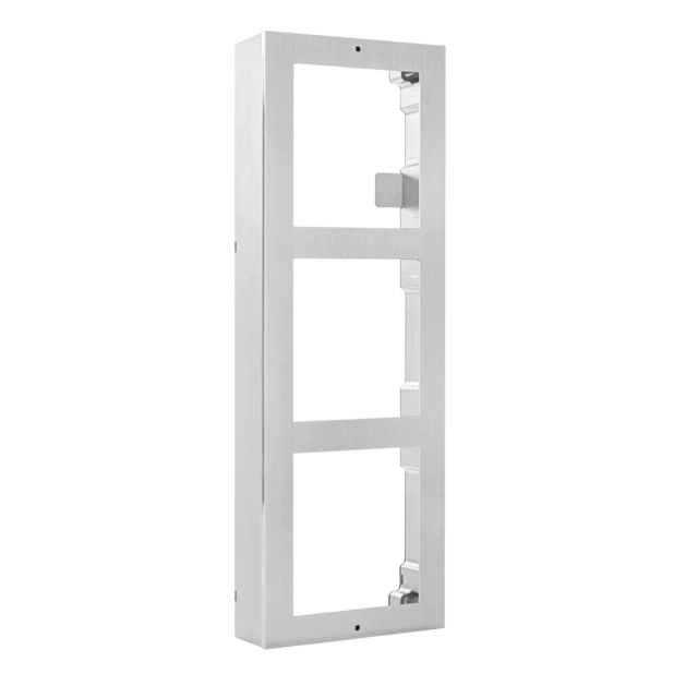 Cadre pour 3 modules en applique (acier inoxydable)