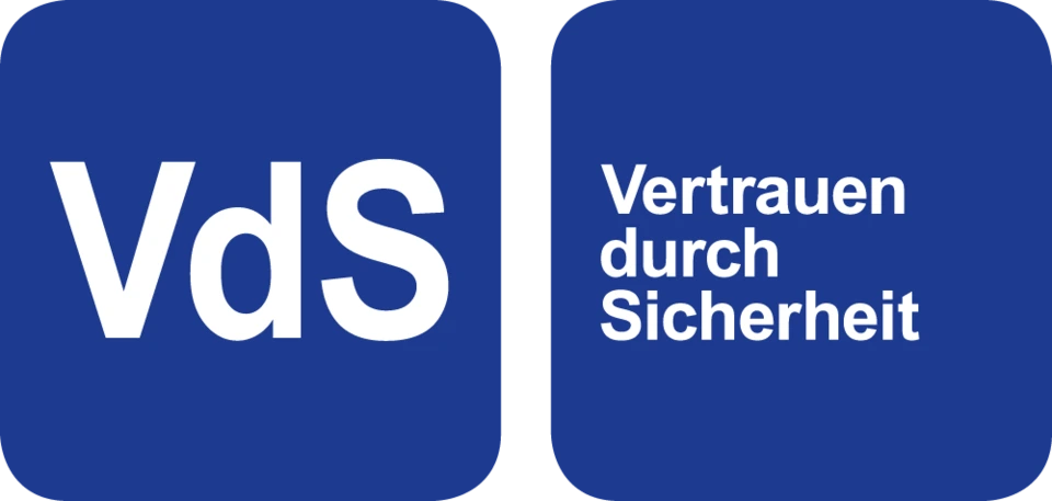 Die VdS Schadenverhütung ist die unabhängige Zertifizierungsstelle für Sicherheitstechnik in Deutschland. Seine strengen Zertifizierungsrichtlinien sorgen für Produkte, die auch unter widrigsten Einsatzbedingungen Sicherheit garantieren.